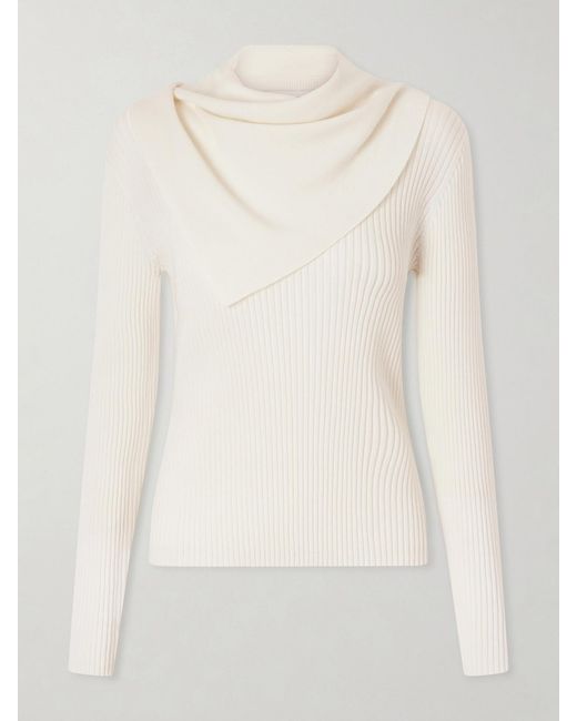 Zimmermann Natural Valiant Scarf Wool Sweater
