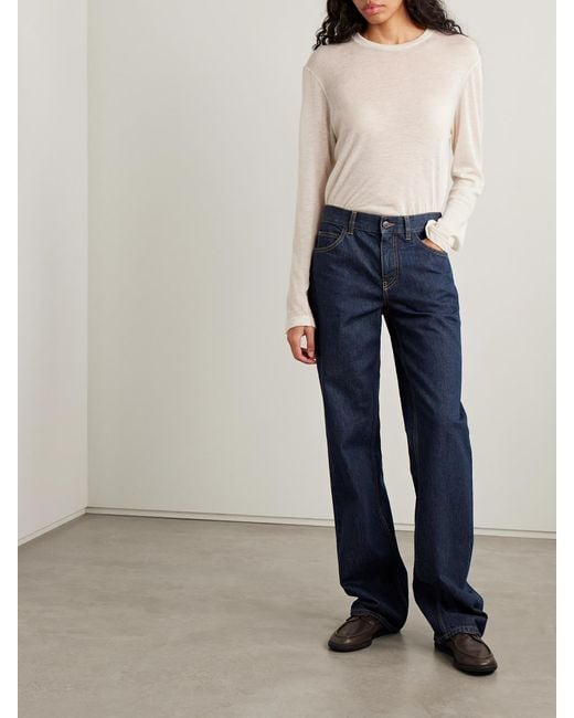 Jean Droit Taille Haute Carlyl The Row en coloris Blue