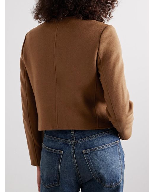 Veste Raccourcie En Laine Mélangée Lyssa Veronica Beard en coloris Brown