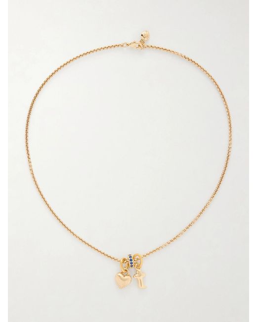 Roxanne Assoulin Natural The Itsy Bitsy Initial-Tone Sapphire Necklace
