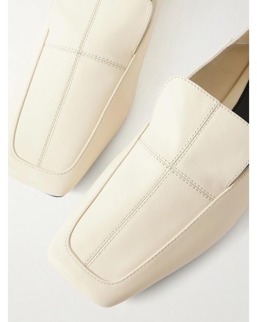 St. Agni Natural Minimal Flat Leather Loafer