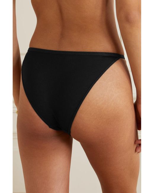 CDLP Black Net Sustain Set Of Three Tencel Lyocell-Blend Briefs