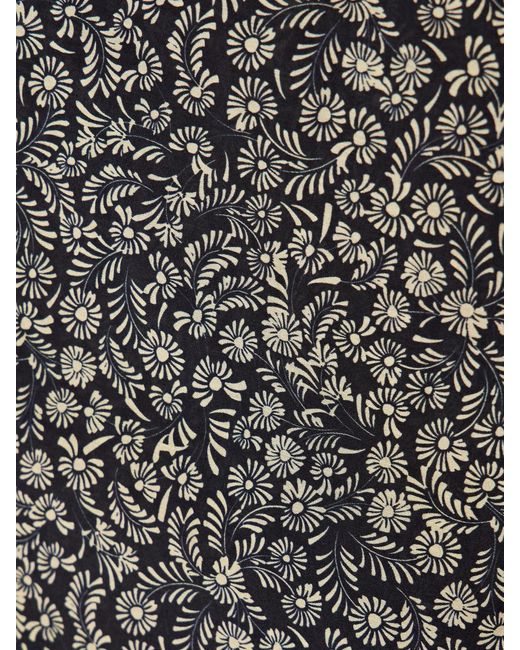 Matteau Gray Floral-Print Organic Cotton And Silk-Blend Midi Dress
