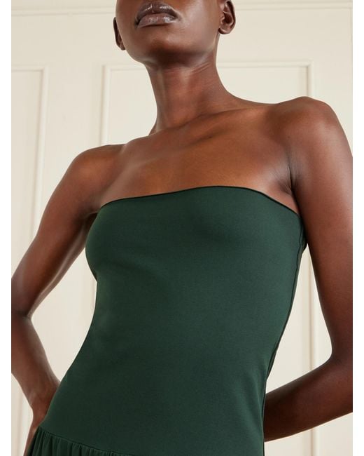 Eres Green Oda Strapless Stretch-Jersey Maxi Dress