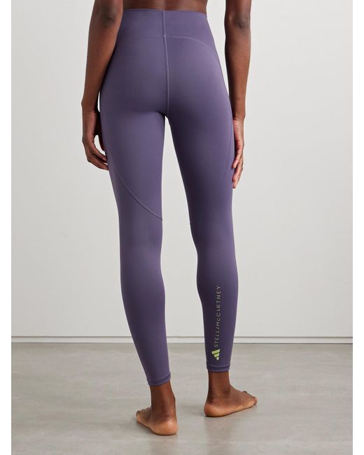 Adidas By Stella McCartney Purple Truestrength Leggings Aus Recyceltem Stretch-Material
