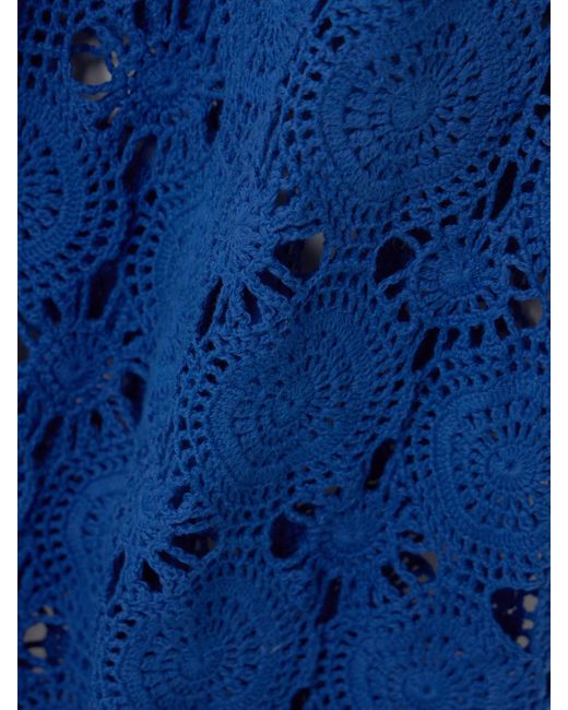 Escvdo Blue Jules Crocheted Cotton Maxi Dress
