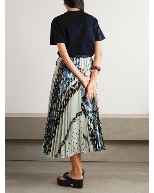 ■sacai■サカイ■Mixed Media Cotton Jersey & Satin Dress■ Sacai Jersey & Satin Midi-Dress | Saks Fifth Avenue