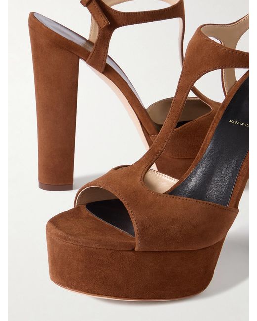 Tom Ford Brown Suede Platform Sandals