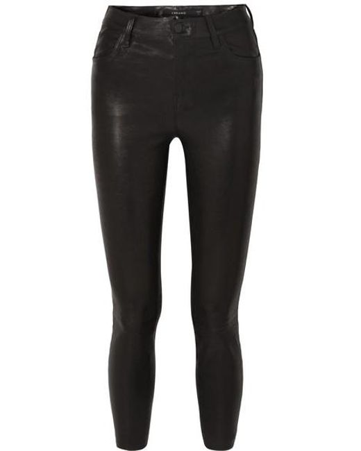 J Brand Alana Cropped Leather Skinny 