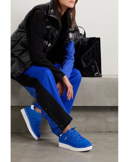 Moncler Genius Blue Adidas Originals Campus Leather-Trimmed Ripstop Sneakers