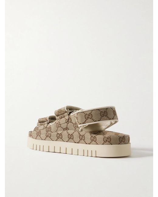 Gucci Natural Logo Sandals