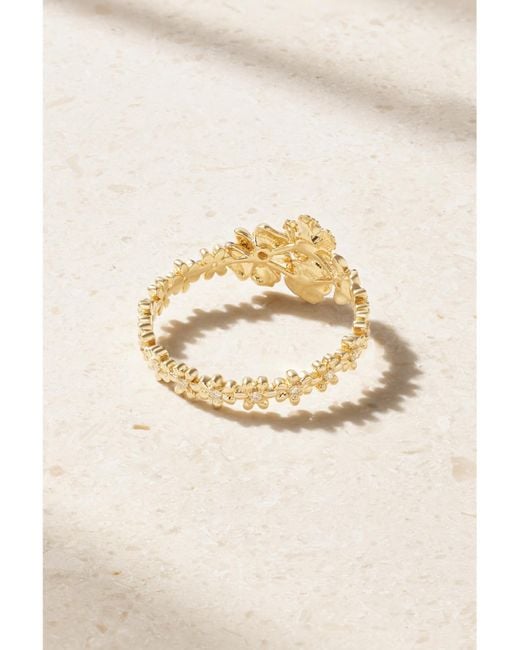 Sydney Evan Natural Flower Cluster 14-Karat Diamond Ring