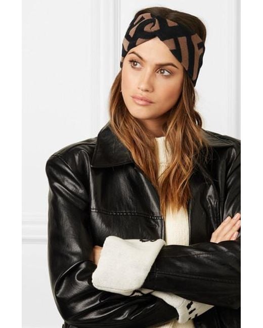 Fendi Intarsia knit Headband Lyst UK