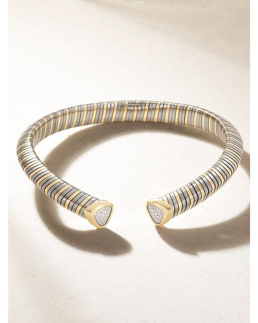 Marina B Natural Trisola 18-Karat, Titanium And Diamond Necklace