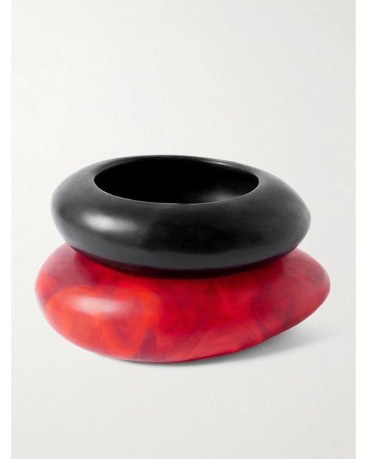 Dinosaur Designs Red Rock Set Of Two Resin Bangles
