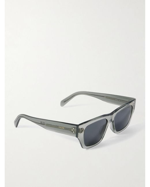 Céline Gray Square-Frame Acetate Sunglasses