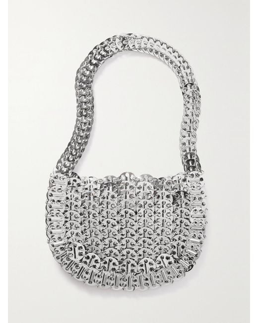 Rabanne White 1969 Moon Chainmail Shoulder Bag
