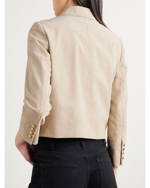 Nili Lotan Natural Chamonix Verkürzte Jacke Aus Cord Aus Einer Baumwollmischung
