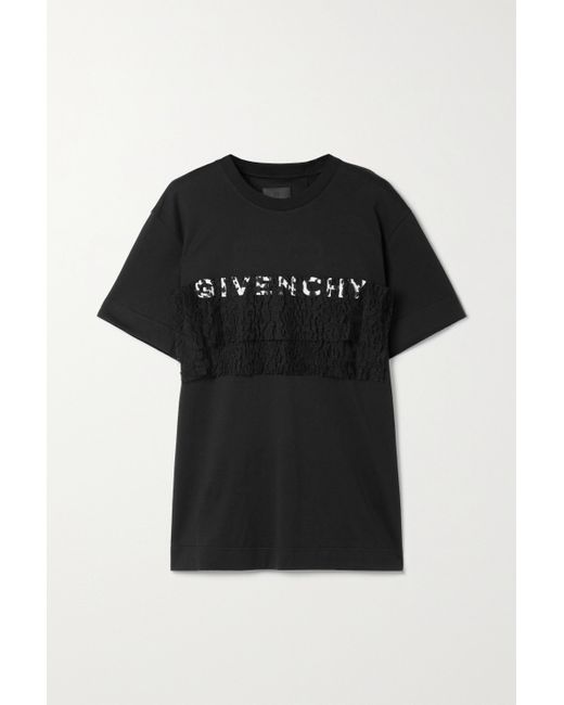 Givenchy Embroidered Lace-trimmed 