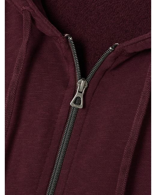 James Perse Purple Cotton-Terry Hoodie