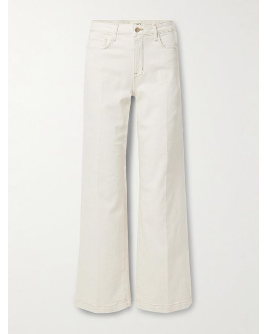 Jean Large Taille Haute En Coton Mélangé Stretch Scottie L'Agence en coloris White