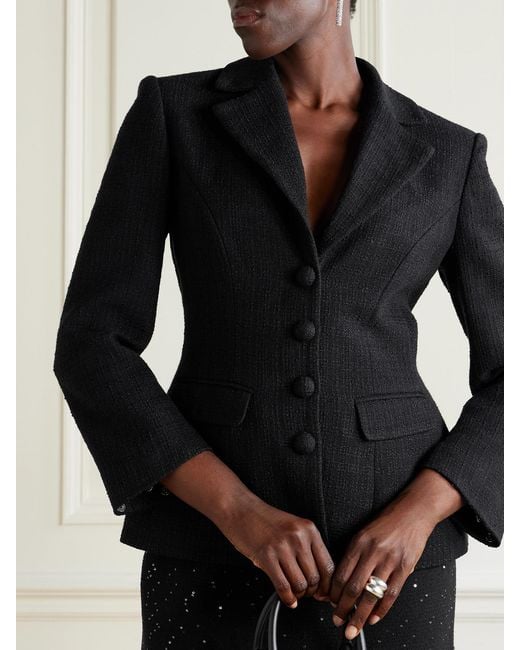 Self-Portrait Black Tweed Jacket