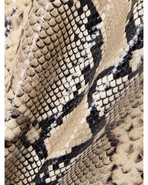 Jil Sander Natural Snake-Effect Leather Shorts