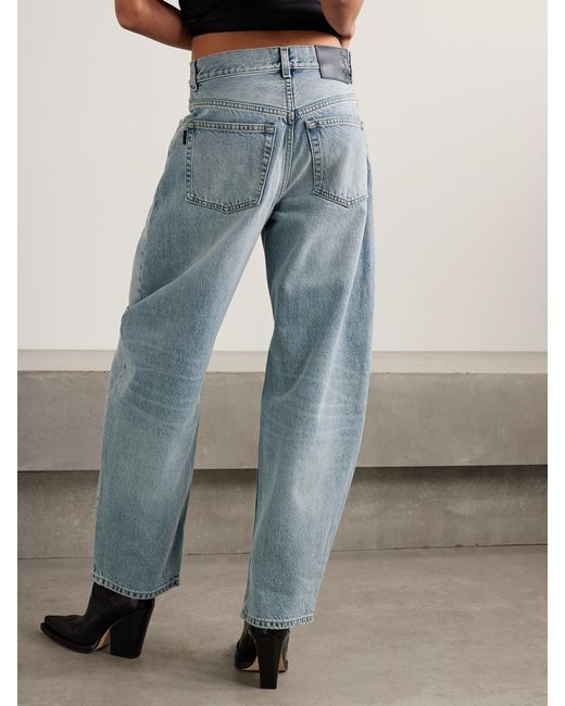 Haikure Blue Bibi Mid-Rise Barrel-Leg Jeans