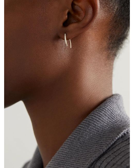 Melissa Joy Manning Natural Wishbone 14-Karat Recycled Diamond Earrings