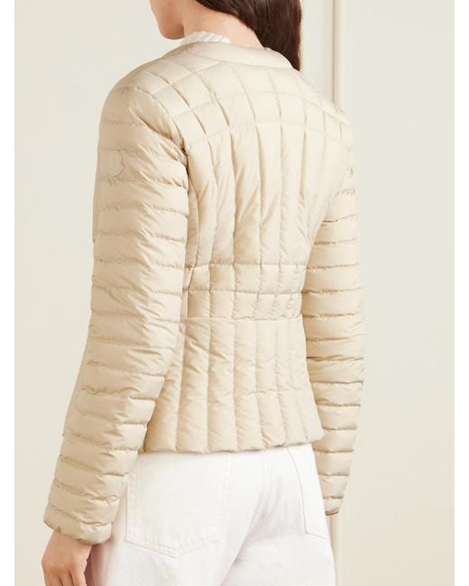 Moncler Natural Menthe Appliquéd Padded Quilted Shell Down Jacket