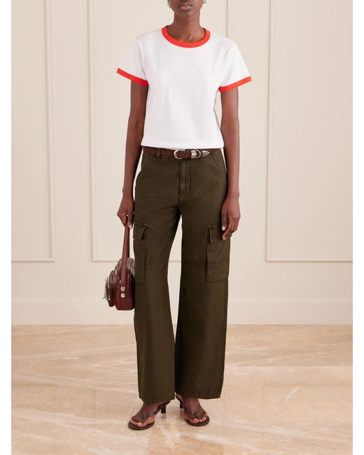 Citizens of Humanity Brown Esme Organic Cotton-Twill Wide-Leg Cargo Pants