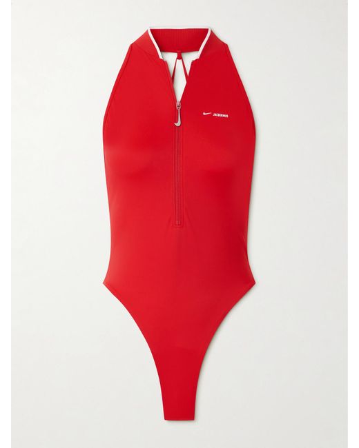 Nike Red Jacquemus Recycled Halterneck Thong Swimsuit