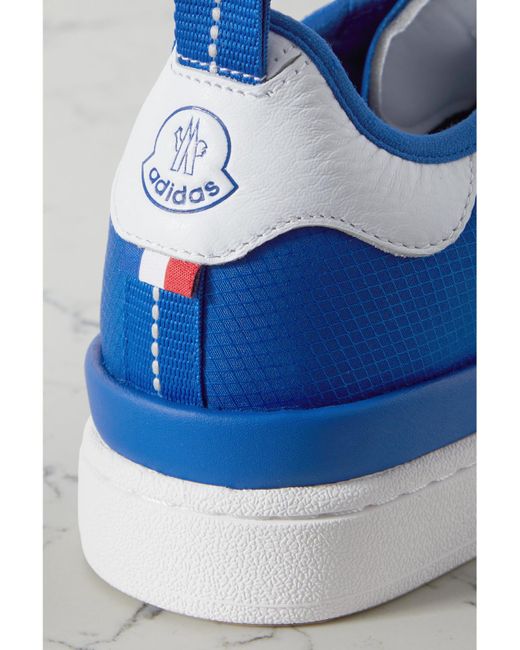 Moncler Genius Blue Adidas Originals Campus Leather-Trimmed Ripstop Sneakers