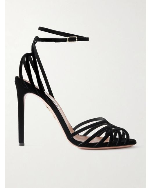 Aquazzura Black Wild Dream 105 Sandalen Aus Samt