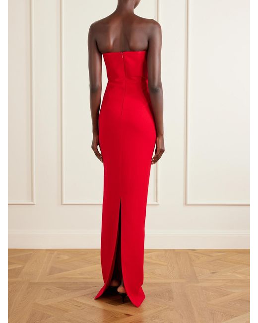 Ilkyaz Ozel Red Ecliptica Crepe Gown