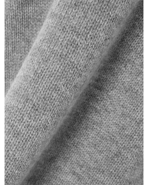 Allude Gray Wool And Cashmere-Blend Sweater
