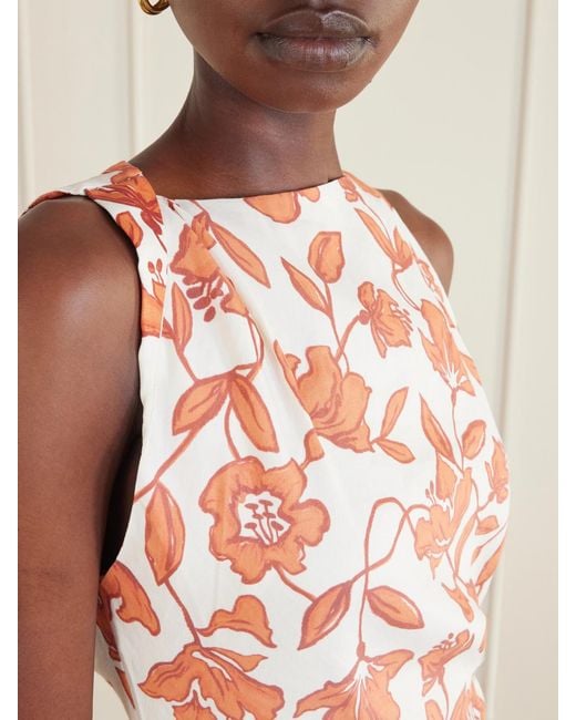 Sir Red Chloe Floral-Print Linen-Blend Mini Dress