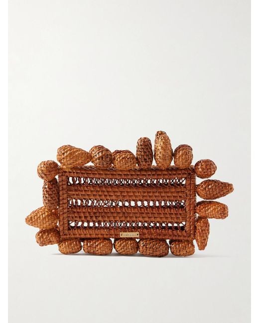 Pochette En Rotin Tressé Akira Cult Gaia en coloris Brown