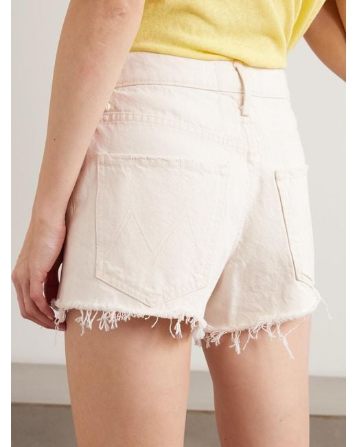 Mother Natural The Dodger Frayed Denim Shorts