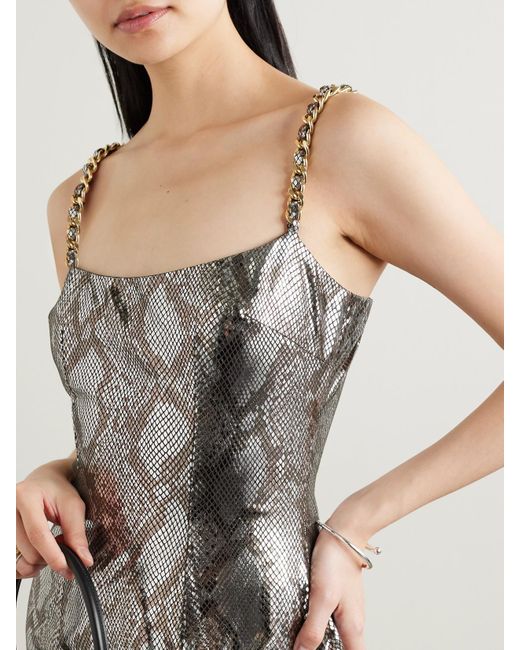 Snake leather shop dress