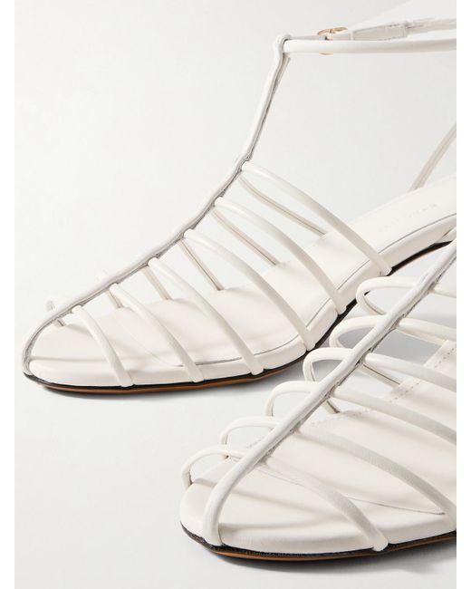 Proenza Schouler White Tee Cage Leather Sandals