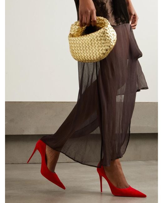 Escarpins À Bouts Pointus En Daim Kate Max 100 Christian Louboutin en coloris Red