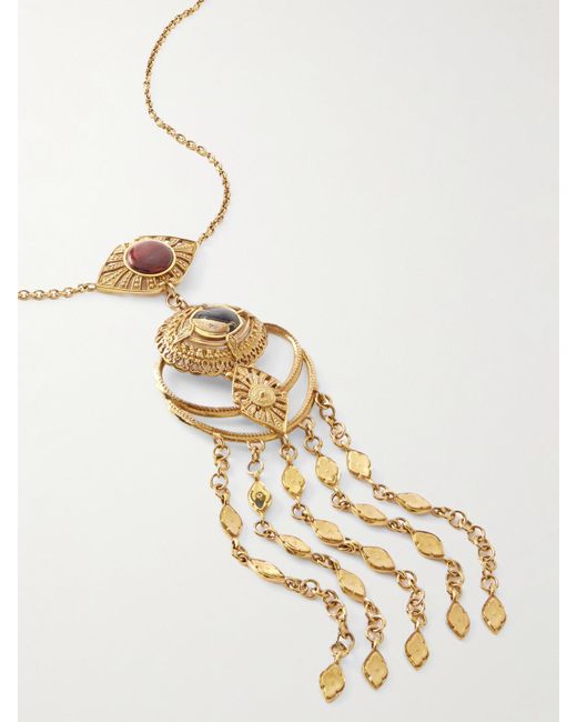Chloé White Tone Jasper Necklace