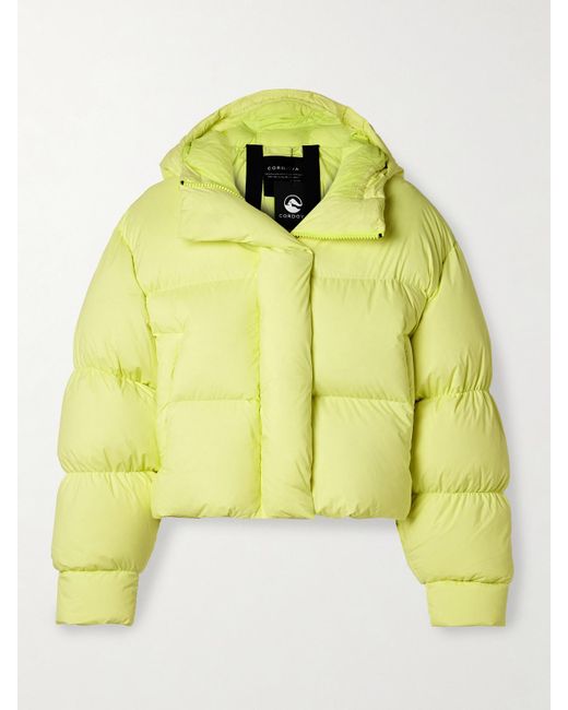 CORDOVA Yellow Aomori Gesteppte Skijacke Mit Daunenfüllung Und Kapuze