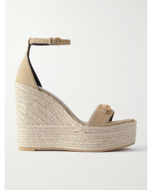 Versace Natural Wedge Sandals