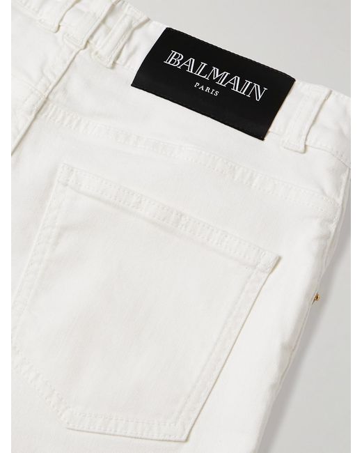 Balmain White High-Rise Skinny Jeans