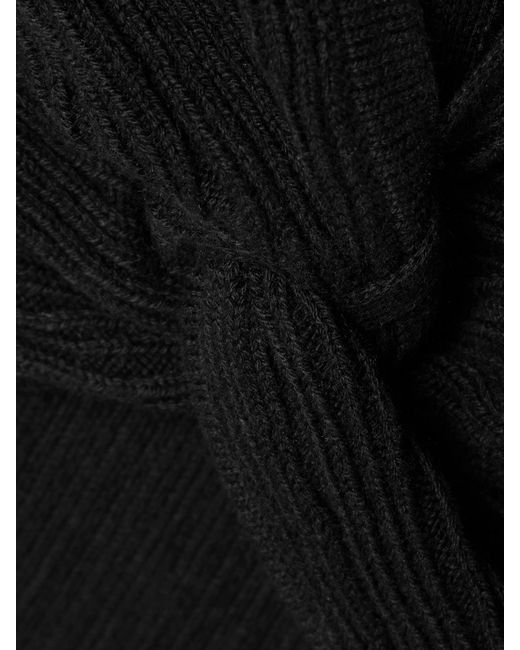 Anna Quan Black Tori Cropped Cotton-Blend Jersey Top