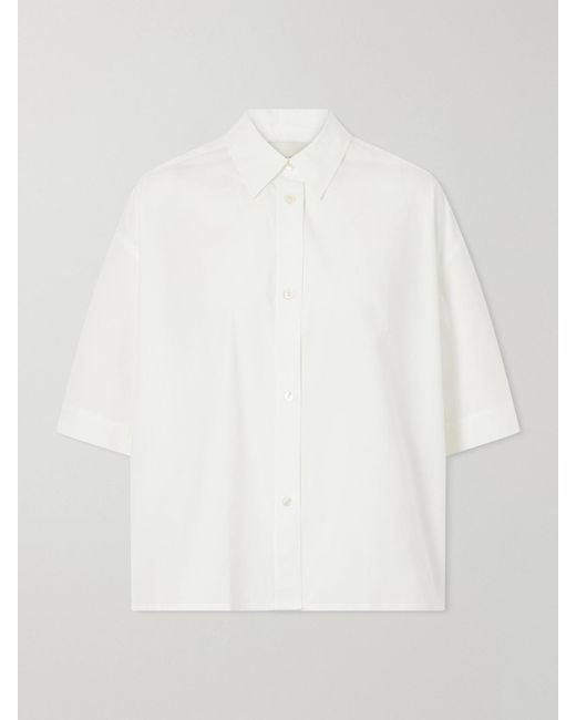 Studio Nicholson White Toco Cotton-Poplin Shirt