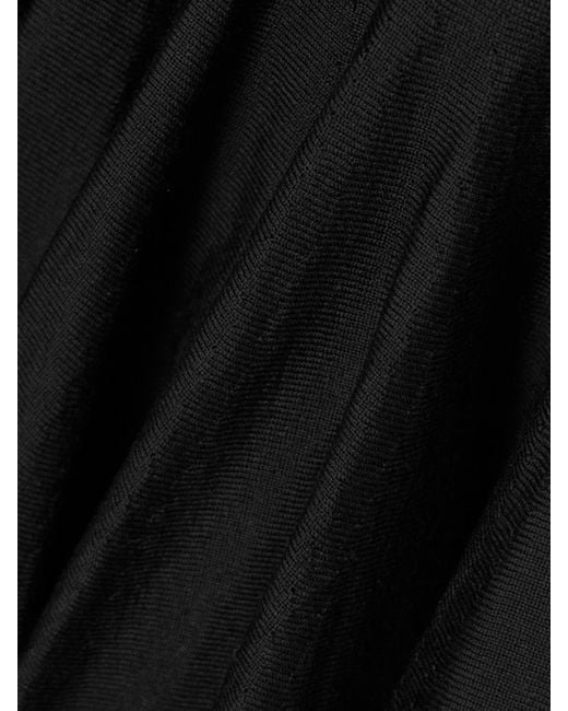 Alaïa Black Wool Peplum Top