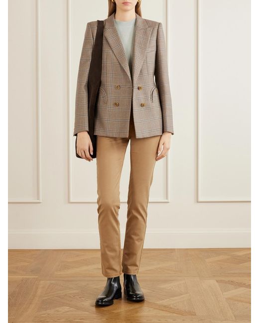 James Purdey & Sons Natural Cotton, Lyocell And Silk-Blend Skinny-Leg Pants